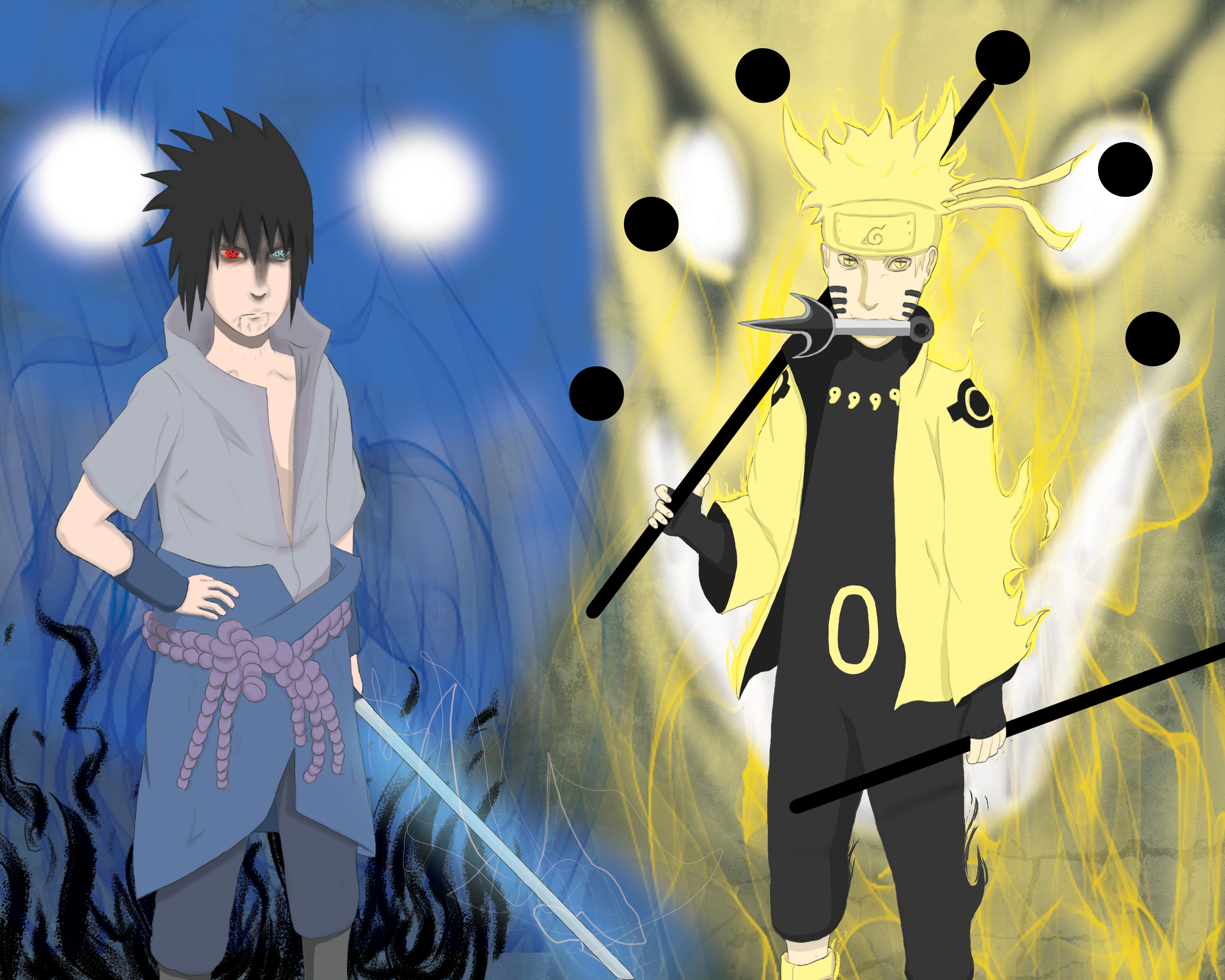Naruto & Sasuke fanart by Charles Angelo Chaneco