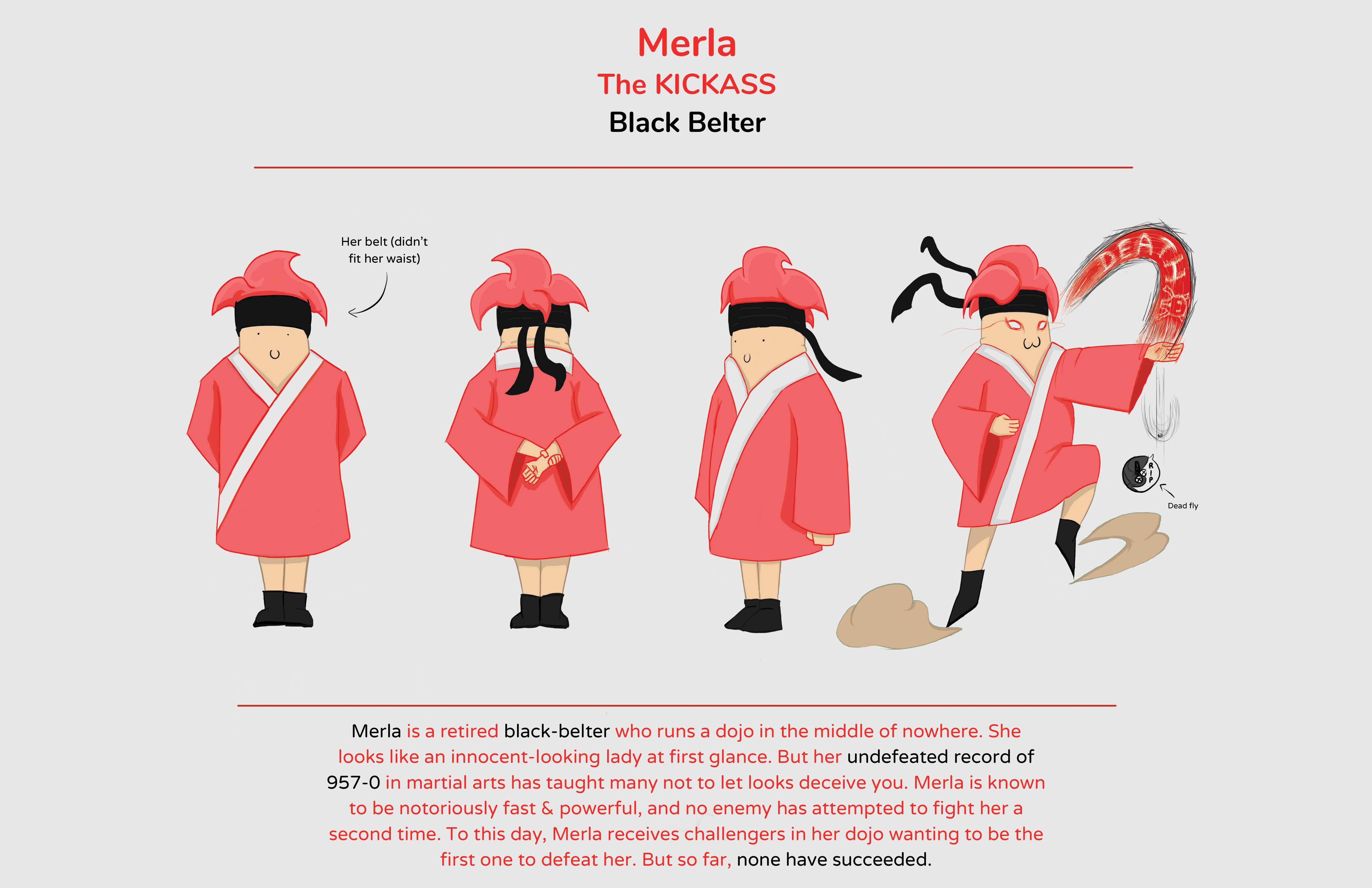 Merla, The Kickass Black Belter