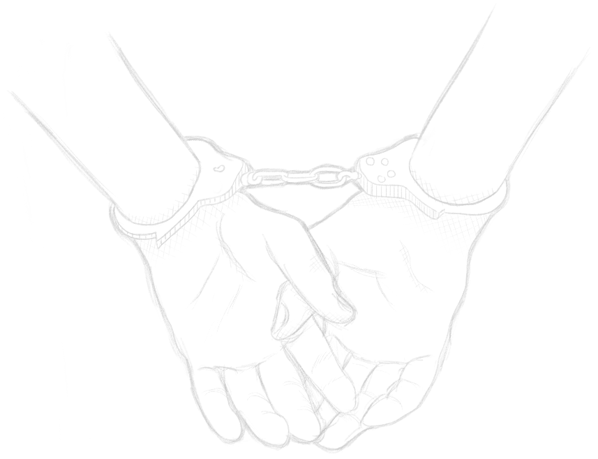 Handcuffed hands