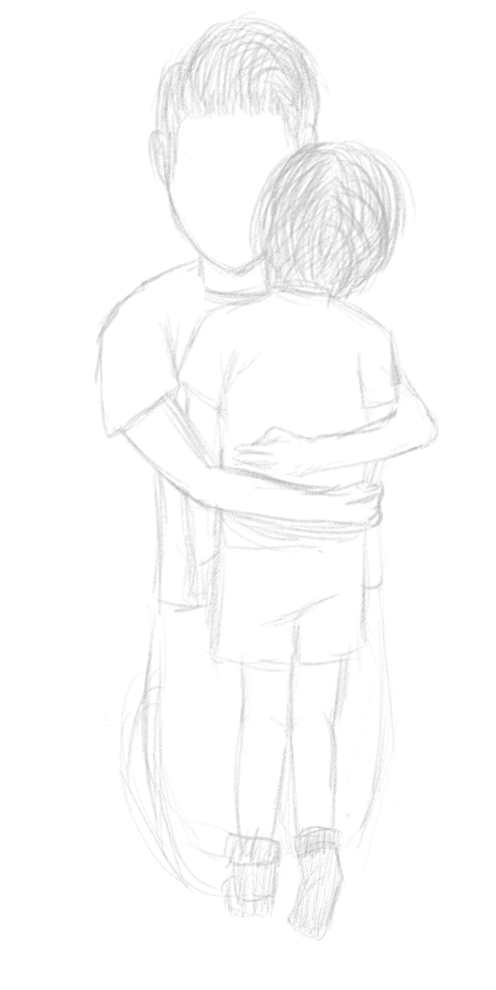 Father hugging kid